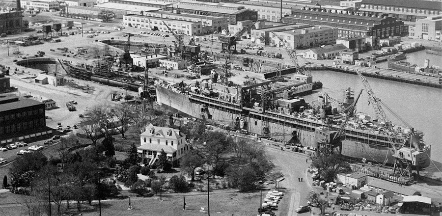 USS Proteus almost completed 1960